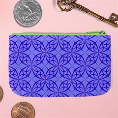 Decor Pattern Blue Curved Line Large Coin Purse from ArtsNow.com Back