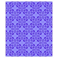 Decor Pattern Blue Curved Line Drawstring Pouch (XS) from ArtsNow.com Back