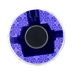 Decor Pattern Blue Curved Line On Back