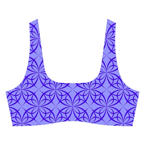 Decor Pattern Blue Curved Line Cross Back Hipster Bikini Set from ArtsNow.com Front