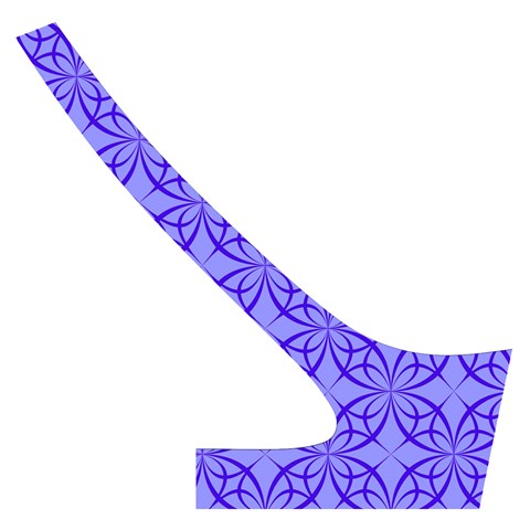 Decor Pattern Blue Curved Line Cross Back Hipster Bikini Set from ArtsNow.com Back Right