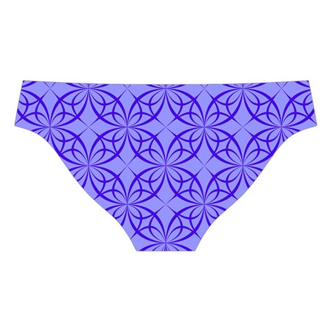 Decor Pattern Blue Curved Line Cross Back Hipster Bikini Set from ArtsNow.com Back Under