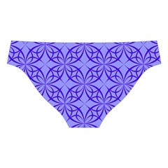Decor Pattern Blue Curved Line Cross Back Hipster Bikini Set from ArtsNow.com Back Under