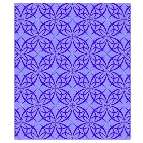 Decor Pattern Blue Curved Line Waist Pouch (Large) from ArtsNow.com Back Strap