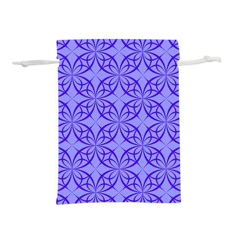 Decor Pattern Blue Curved Line Lightweight Drawstring Pouch (S) from ArtsNow.com Front