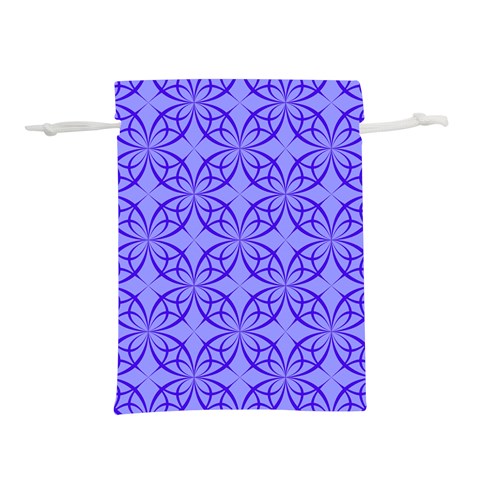 Decor Pattern Blue Curved Line Lightweight Drawstring Pouch (L) from ArtsNow.com Front