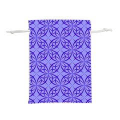 Decor Pattern Blue Curved Line Lightweight Drawstring Pouch (L) from ArtsNow.com Back