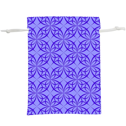 Decor Pattern Blue Curved Line Lightweight Drawstring Pouch (XL) from ArtsNow.com Front