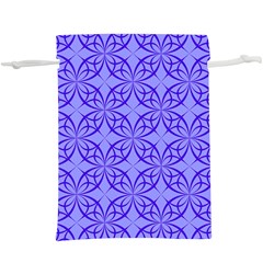 Decor Pattern Blue Curved Line Lightweight Drawstring Pouch (XL) from ArtsNow.com Back