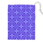 Decor Pattern Blue Curved Line Drawstring Pouch (4XL)