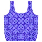 Decor Pattern Blue Curved Line Full Print Recycle Bag (XXL)
