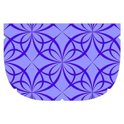Decor Pattern Blue Curved Line Make Up Case (Small) from ArtsNow.com Side Right