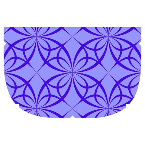 Decor Pattern Blue Curved Line Make Up Case (Large) from ArtsNow.com Side Left