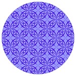 Decor Pattern Blue Curved Line Round Trivet