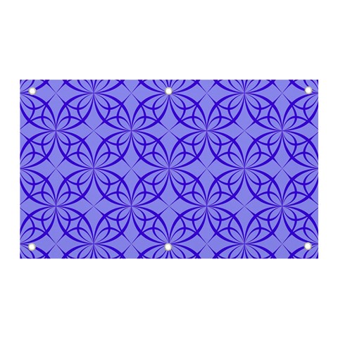 Decor Pattern Blue Curved Line Banner and Sign 5  x 3  from ArtsNow.com Front