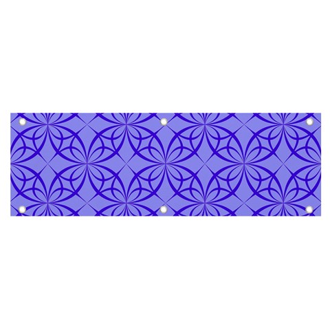 Decor Pattern Blue Curved Line Banner and Sign 6  x 2  from ArtsNow.com Front