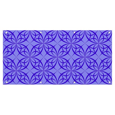 Decor Pattern Blue Curved Line Banner and Sign 8  x 4  from ArtsNow.com Front