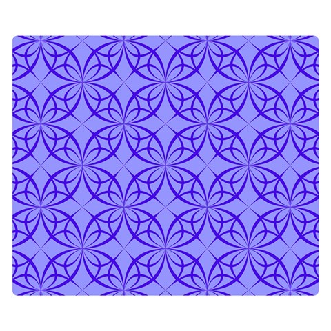 Decor Pattern Blue Curved Line Premium Plush Fleece Blanket (Small) from ArtsNow.com 50 x40  Blanket Front