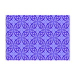 Decor Pattern Blue Curved Line Crystal Sticker (A4)