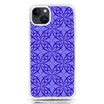 Decor Pattern Blue Curved Line iPhone 14 Plus TPU UV Print Case