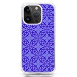 Decor Pattern Blue Curved Line iPhone 14 Pro TPU UV Print Case