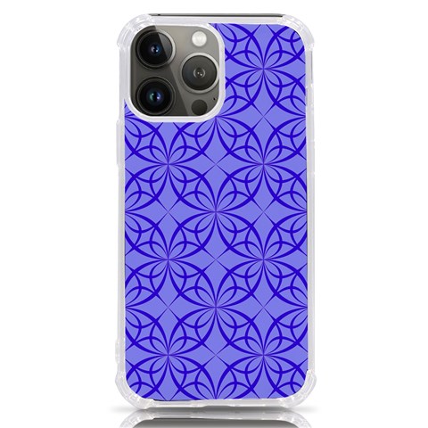 Decor Pattern Blue Curved Line iPhone 13 Pro Max TPU UV Print Case from ArtsNow.com Front