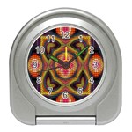 Kaleidoscope Art Pattern Ornament Travel Alarm Clock