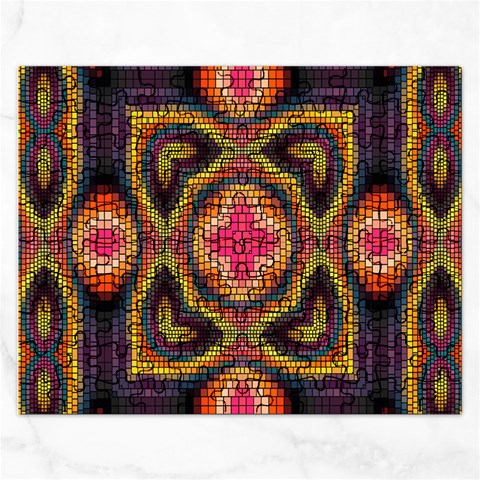 Kaleidoscope Art Pattern Ornament Rectangular Jigsaw Puzzl from ArtsNow.com Front