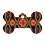 Kaleidoscope Art Pattern Ornament Dog Tag Bone (One Side)