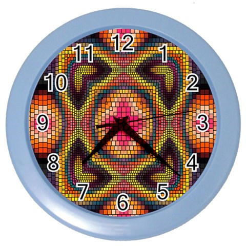 Kaleidoscope Art Pattern Ornament Color Wall Clock from ArtsNow.com Front