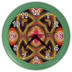 Kaleidoscope Art Pattern Ornament Color Wall Clock