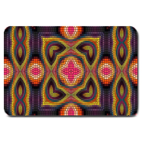 Kaleidoscope Art Pattern Ornament Large Doormat from ArtsNow.com 30 x20  Door Mat