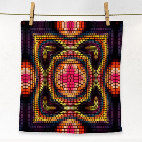 Kaleidoscope Art Pattern Ornament Face Towel from ArtsNow.com Front