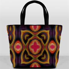 Kaleidoscope Art Pattern Ornament Bucket Bag from ArtsNow.com Front