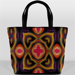 Kaleidoscope Art Pattern Ornament Bucket Bag from ArtsNow.com Back