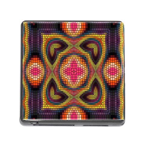 Kaleidoscope Art Pattern Ornament Memory Card Reader (Square 5 Slot) from ArtsNow.com Front