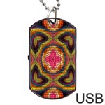 Kaleidoscope Art Pattern Ornament Dog Tag USB Flash (Two Sides)