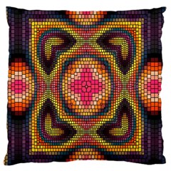 Kaleidoscope Art Pattern Ornament Large Cushion Case (Two Sides) from ArtsNow.com Back