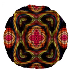 Kaleidoscope Art Pattern Ornament Large 18  Premium Round Cushions from ArtsNow.com Back