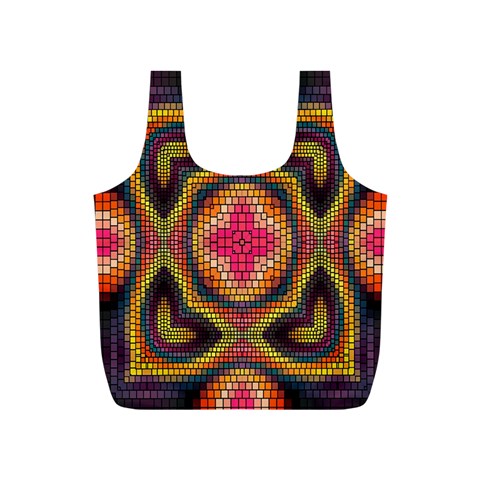 Kaleidoscope Art Pattern Ornament Full Print Recycle Bag (S) from ArtsNow.com Front