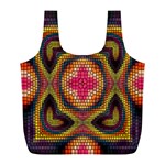Kaleidoscope Art Pattern Ornament Full Print Recycle Bag (L)