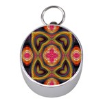 Kaleidoscope Art Pattern Ornament Mini Silver Compasses