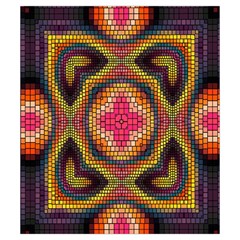 Kaleidoscope Art Pattern Ornament Drawstring Pouch (Small) from ArtsNow.com Back