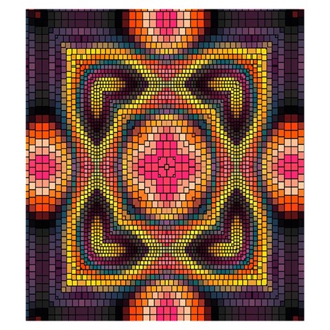 Kaleidoscope Art Pattern Ornament Drawstring Pouch (Medium) from ArtsNow.com Back