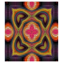 Kaleidoscope Art Pattern Ornament Drawstring Pouch (Medium) from ArtsNow.com Back