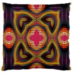 Kaleidoscope Art Pattern Ornament Large Premium Plush Fleece Cushion Case (One Side)