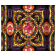 Kaleidoscope Art Pattern Ornament Zipper Large Tote Bag from ArtsNow.com Back