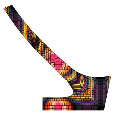 Kaleidoscope Art Pattern Ornament Cross Back Hipster Bikini Set from ArtsNow.com Back Right