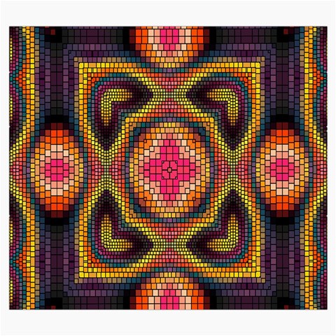 Kaleidoscope Art Pattern Ornament Roll Up Canvas Pencil Holder (S) from ArtsNow.com Front