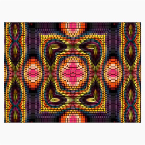 Kaleidoscope Art Pattern Ornament Roll Up Canvas Pencil Holder (M) from ArtsNow.com Front